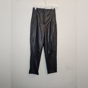 Zara  Women's Faux Leather Black Pant. Size XS